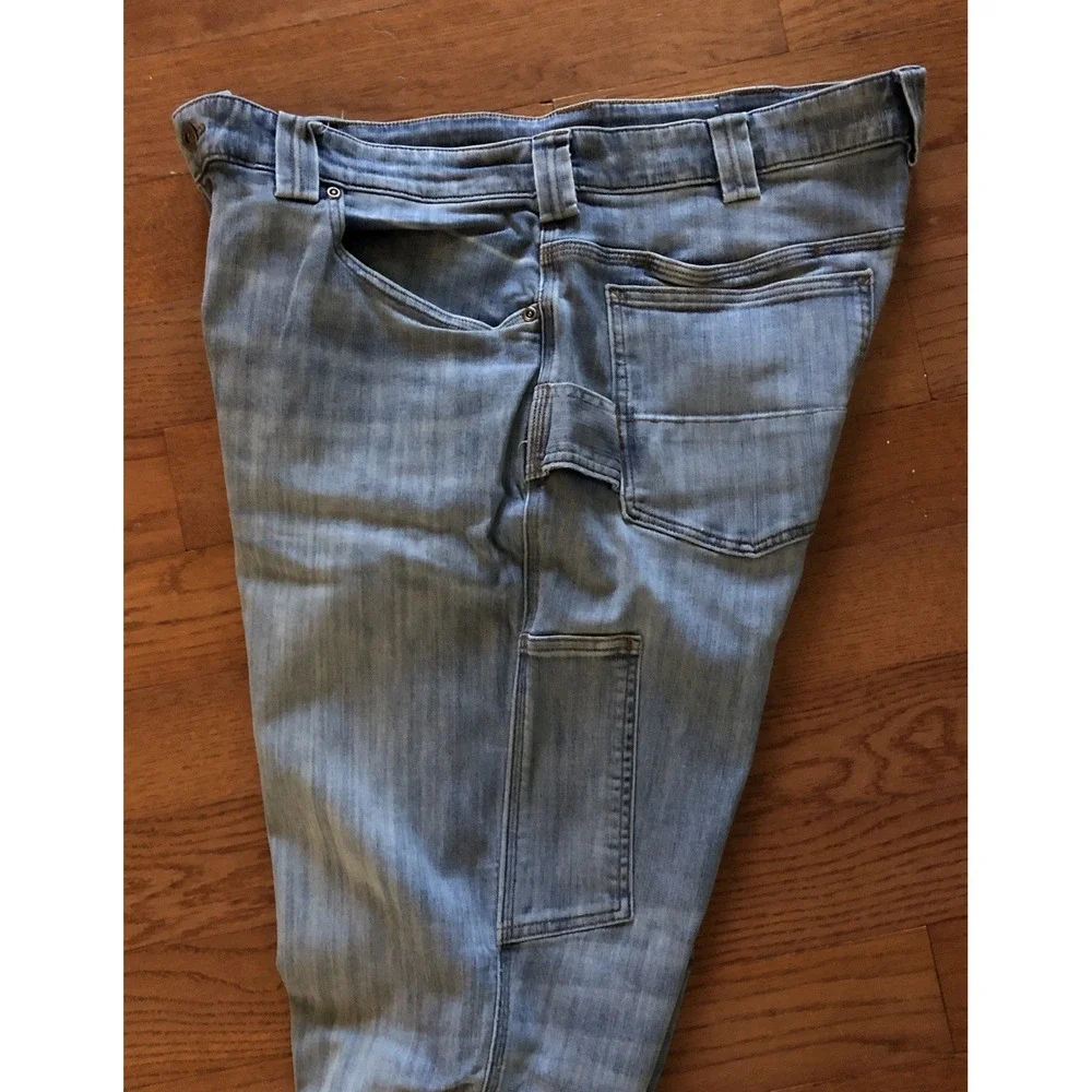 Duluth Trading Co Flex Ballroom Jeans Blue Denim Mens 40x34 New No Tag Lite Wash
